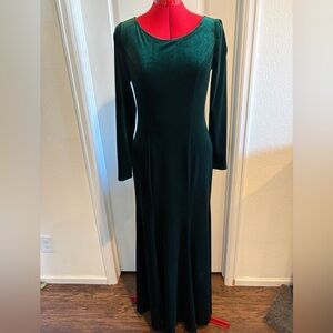 Emerald Green Velvet Dress